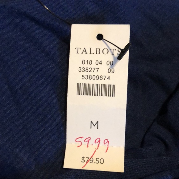 NEW Talbots navy polka dot skirt Medium - Picture 5 of 5